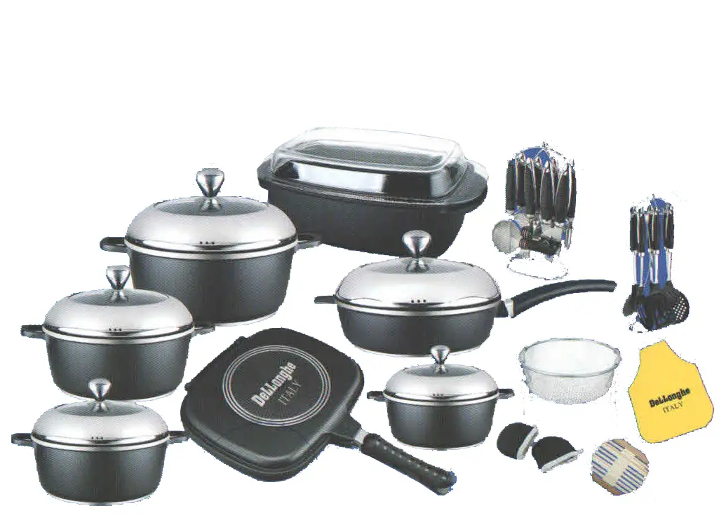 سرویس قابلمه34 پارچه چدن دلونگی Pot Service Dellonghe