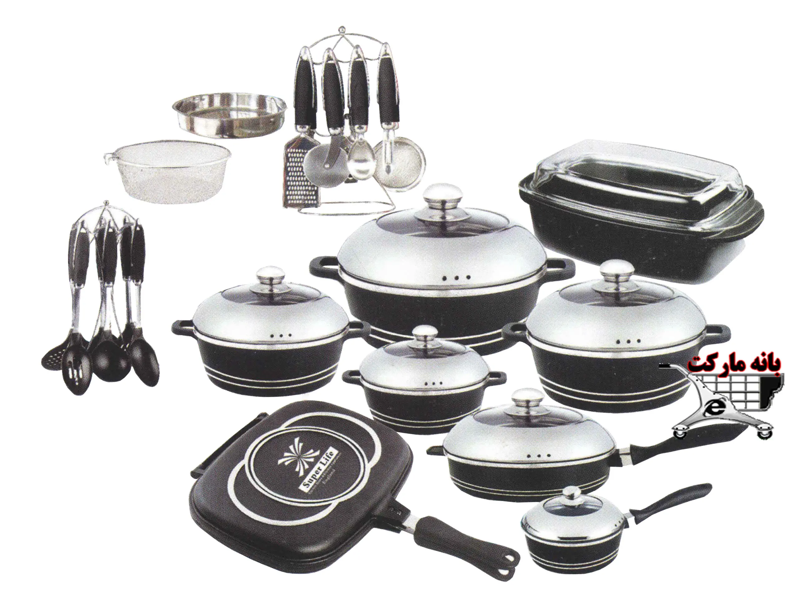سرویس قابلمه چدن 38 پارچه سوپرلایف Pot Service Super Life