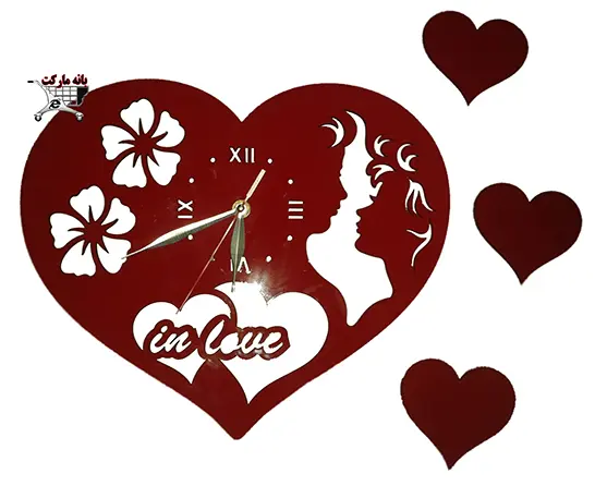 ساعت دیواری فانتزی طرح قلب Fantasy Clock Heart Design