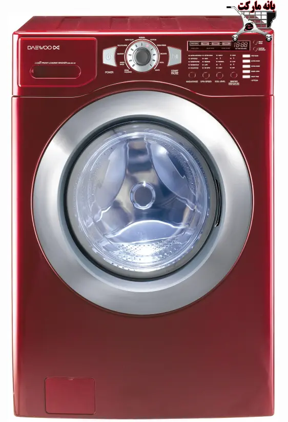 ماشین لباسشویی زرشکی رنگ 1200 دور 9 کیلویی دوو WASHING MACHINE DAEWOO DWD-H121