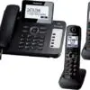 تلفن ثابت و بیسیم منشی دار پاناسونیک PANASONIC EXPANDABLE CORDED PHONE KX-TG6672B 1432553070kx tg6672b lg