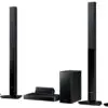 سیستم سینمای خانگی سه بعدی 1000 وات سامسونگ SAMSUNG HOME THEATER 3D BLU RAY H5550 1433309830uk HT H5550 XU 002 R Perspective black