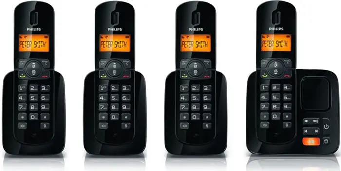 دستگاه تلفن بی سیم 4 گوشی منشی دار فیلیپس PHILIPS 4 PHONE ANSWERNING MACHIN CD1864B
