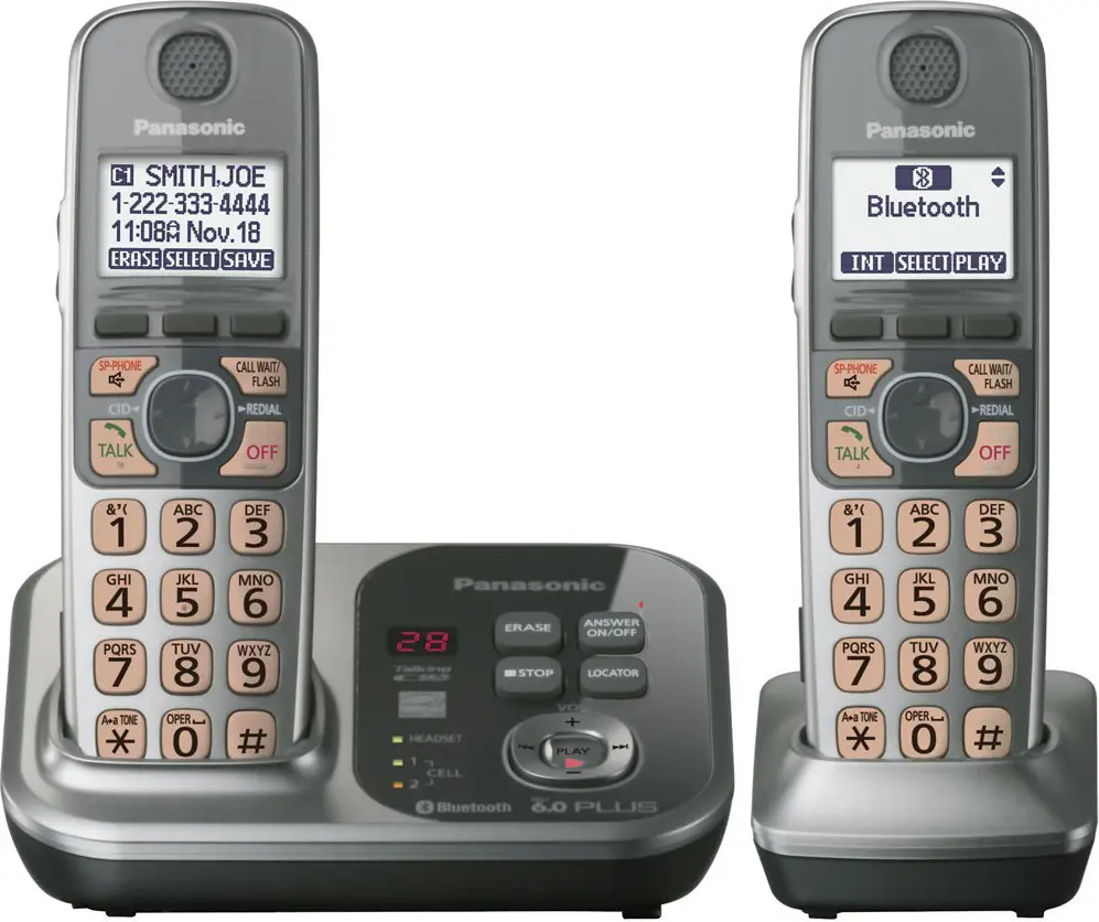 تلفن بیسیم دو گوشی منشی دار پاناسونیک PANASONIC CORDLESS PHONE KX-TG7732