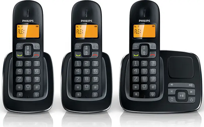 گوشی تلفن 3 گوشی بی سیم منشی دار فیلیپس PHILIPS 3 CORDLESS TELEPHONE CD1963