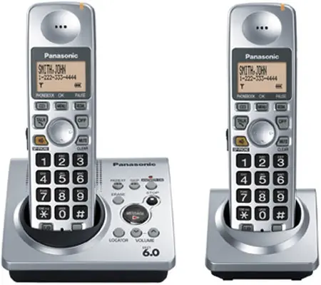 تلفن دو گوشی بی سیم منشی دار پاناسونیک PANASONIC 2 CORDLESS TELEPHONE KX-TG1032