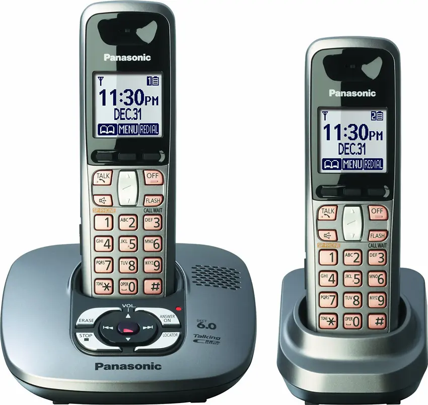 تلفن پاناسونیک بیسیم دو گوشی منشی دار PANASONIC CORDLESS PHONE KX-TG6432