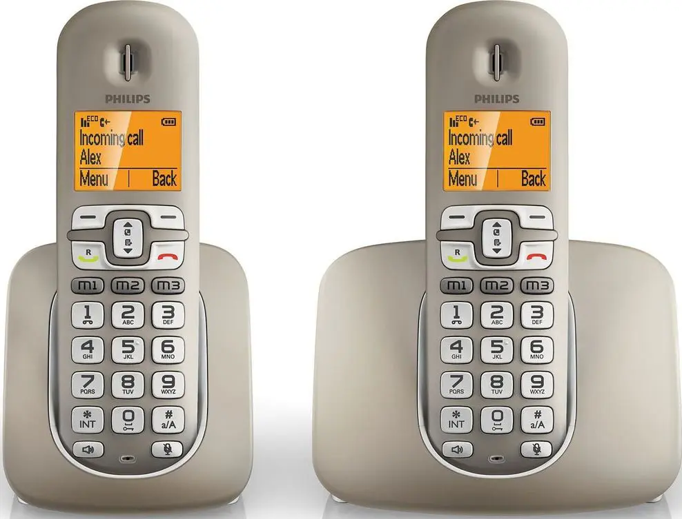 دستگاه تلفن ثابت فیلیپس دو گوشی بیسیم PHILIPS CORDLESS PHONE XL3902