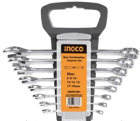 ست آچار یک سر تخت 8 عددی اینکو INGCO COMBINATION SPANNER SET HKSPA1082