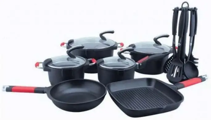 سرویس قابلمه چدن 17 پارچه فوما FUMA 17 PCS CooKWARE SET FU-478