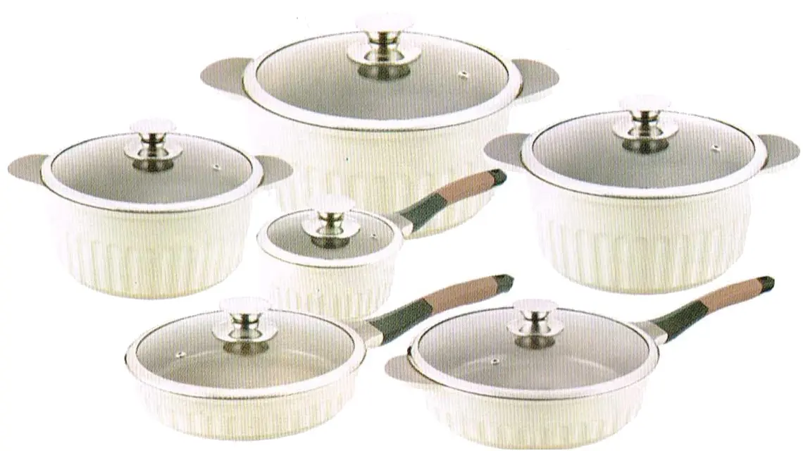سرویس تابه و قابلمه سرمیکی رویالتی لاین Royalty Cookware Set RL-HS1012C