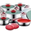 سرویس قابلمه 16 تکه ای رویالتی لاین Royalty line Cookware Set 16 Pcs RL-16CG 1456810568635609012834315856167018