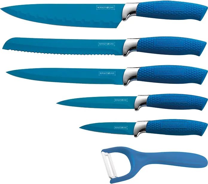 ست چاقوی 6 عددی رویالتی لاین Royalty Line Knife Set RL-BLU5-W