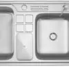 سینک ظرفشویی 110 سانتی دیروک DIR2705MS Dirok sink 110CM 15421045182705 5