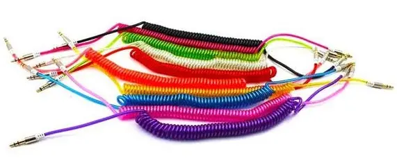 کابل ای یو ایکس فنری 1 متری AUX Bouncy Audio Cable 1m