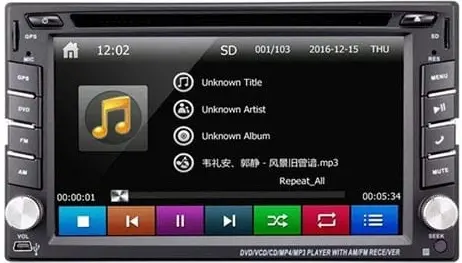 دستگاه پخش خودرو دودین دو طبقه اندروید 9 CAR PLAYER 2DIN TWO FLOWERS ANDROID