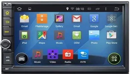 دستگاه پخش خودرو دودین دو طبقه اندروید 9 CAR PLAYER 2DIN TWO FLOWERS ANDROID