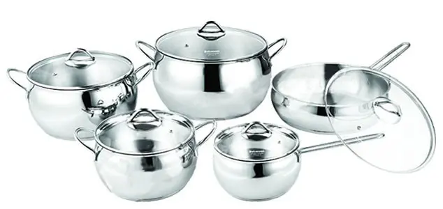 سرویس قابلمه استیل 10 پارچه دلمونتی DL1070 Delmonti Cookware set