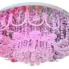 لوستر سقفی کریستالی صورتی Crystal ceiling chandelier 80CM 15806701776060 12