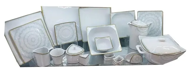 سرویس غذا خوری چینی مربعی 6 نفره Chinese