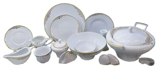 سرویس غذاخوری چینی پردیس فرانسه 105 پارچه Dinnerware service