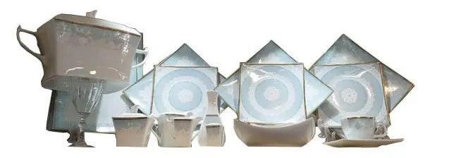 سرویس غذاخوری چینی مربعی 108 پارچه Chinese square
