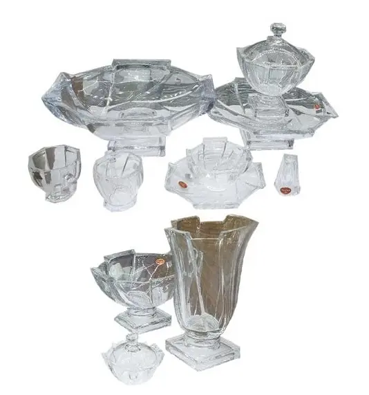 سرویس کریستال سفید بلورین فرانسه 104 پارچه 24 نفره Crystal 104pieces