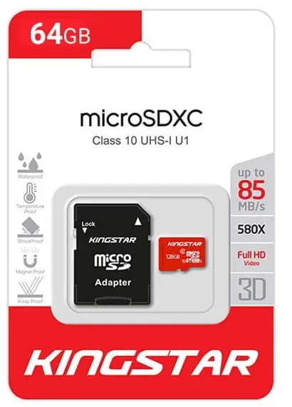 قیمت کارت حافظه کینگ استار 64 گیگا بایت KINGSTAR microSDXC