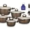 سرویس قابلمه دلمونتی دایره ای 18 پارچه DL1160 Delmonti 1590674828gold 3 2