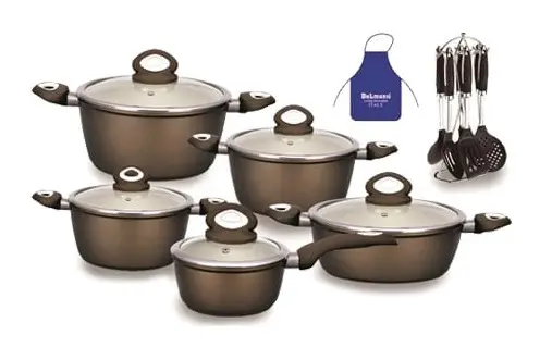 سرویس قابلمه دلمونتی دایره ای 18 پارچه DL1160 Delmonti