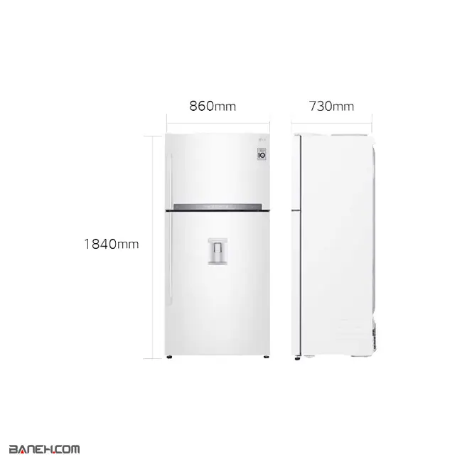 یخچال فریزر بالا و پایین ال جی 30 فوتی LG Refrigerator GF-882