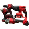 ست 4 قلو شارژی میلواکی (دریل، بکس، سنگ فرز و هلتی) milwaukee