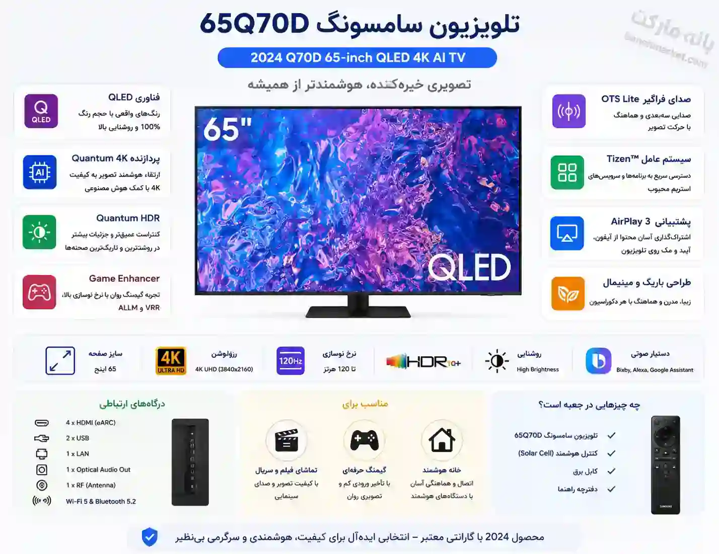 خرید تلویزیون 65Q70D
