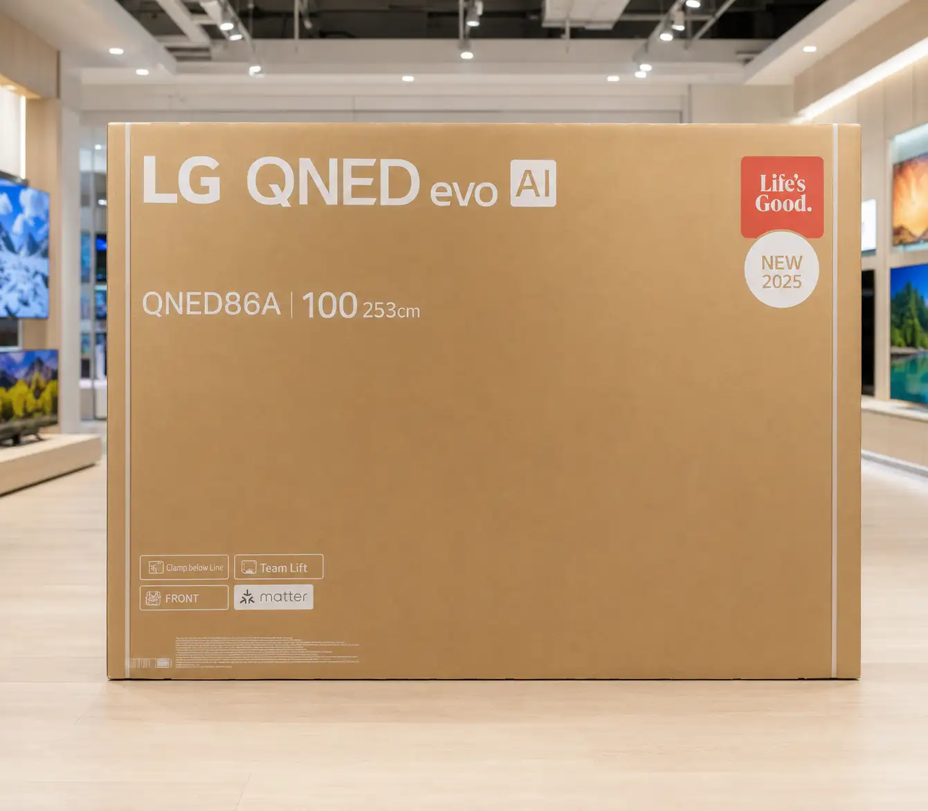 تلویزیون ال جی 100QNED86A 6 کارتن تلویزیون ال جی 100QNED86A