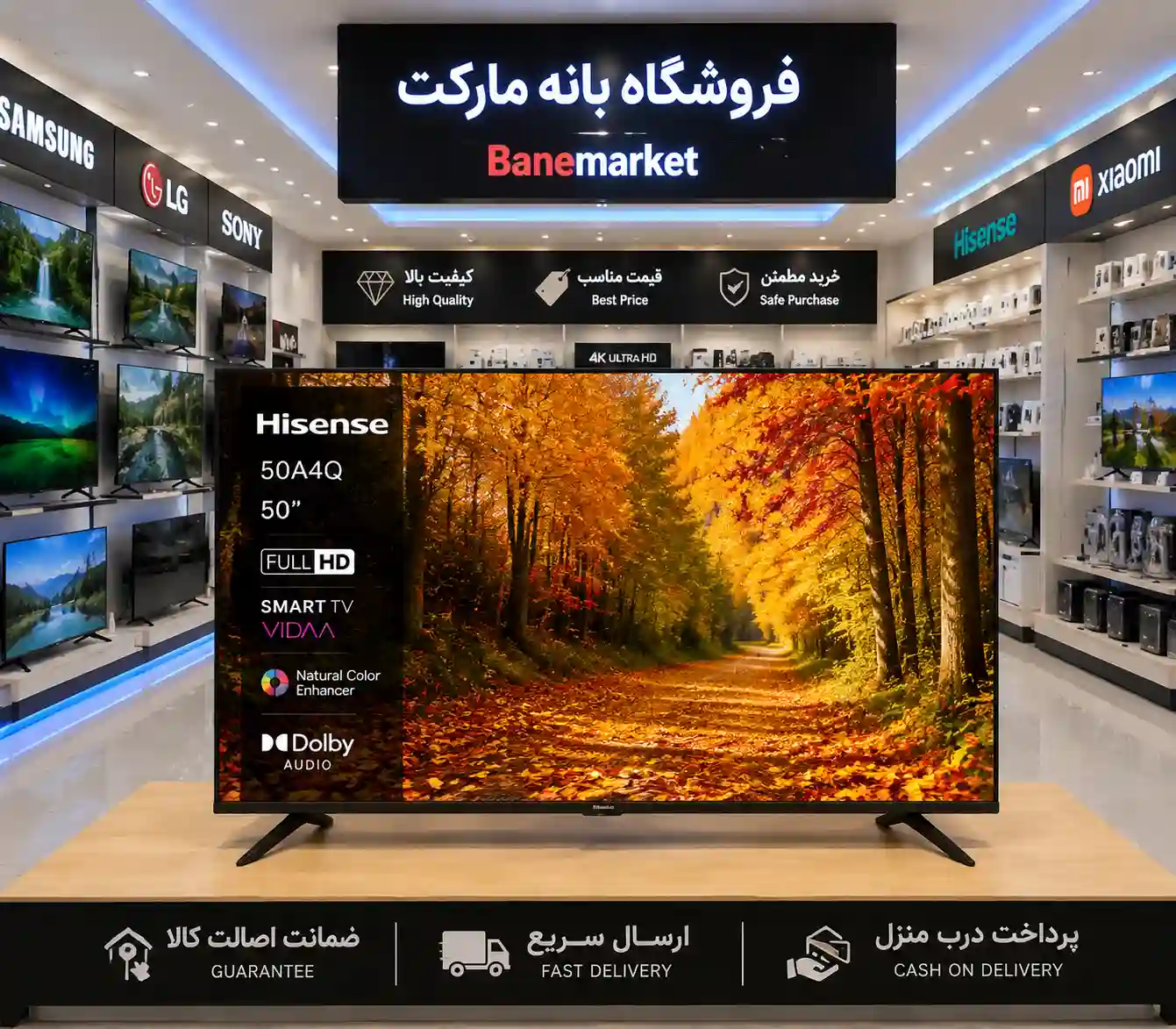 تلویزیون هایسنس 50A4Q 7 قیمت تلویزیون هایسنس 50A4Q