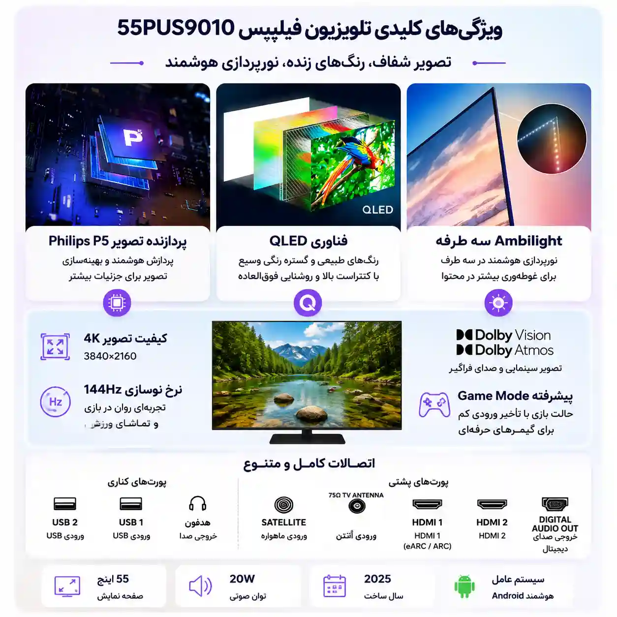 تلویزیون فیلیپس 55PUS9010