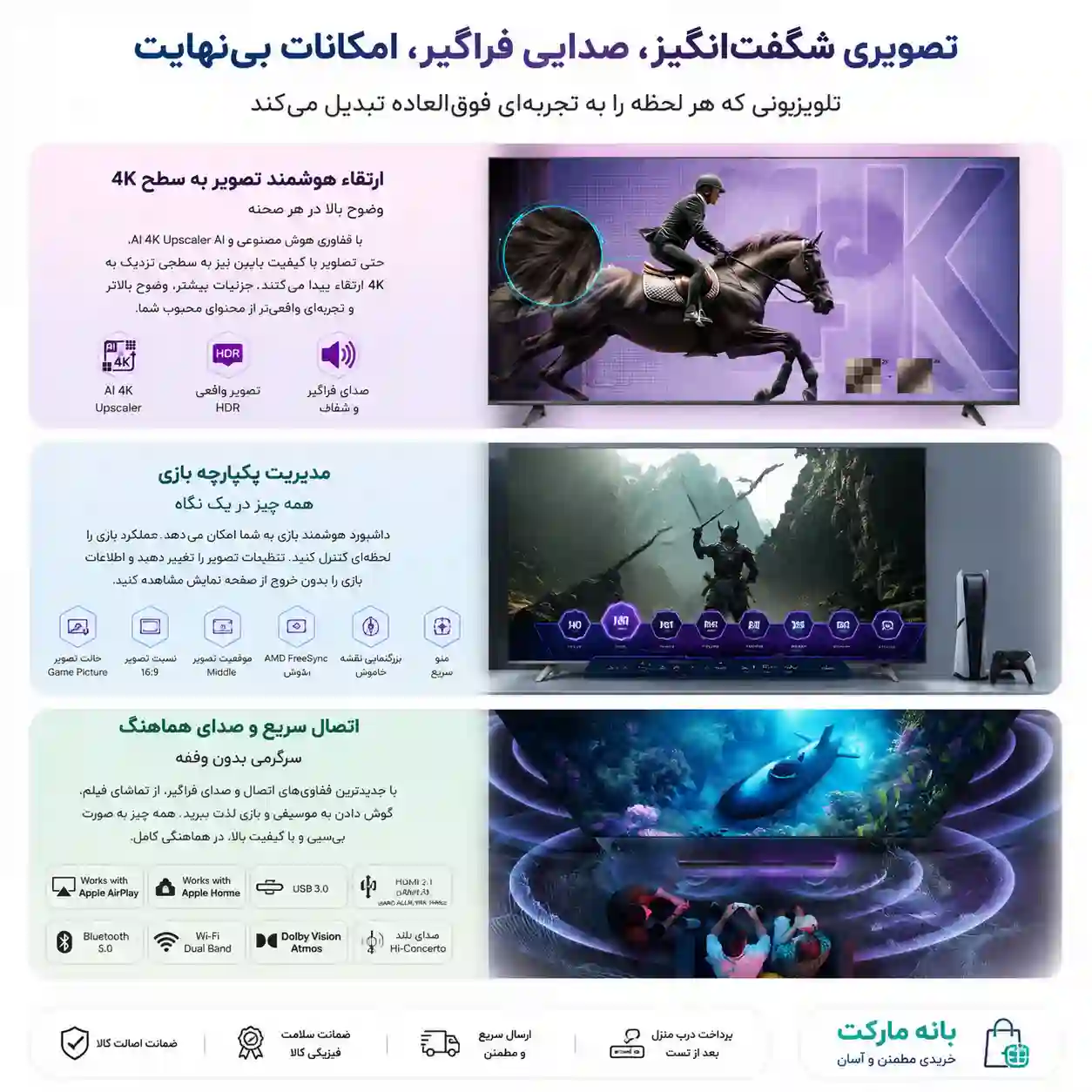 تلویزیون هایسنس 55Q7Q 4 هایسنس 55Q7Q