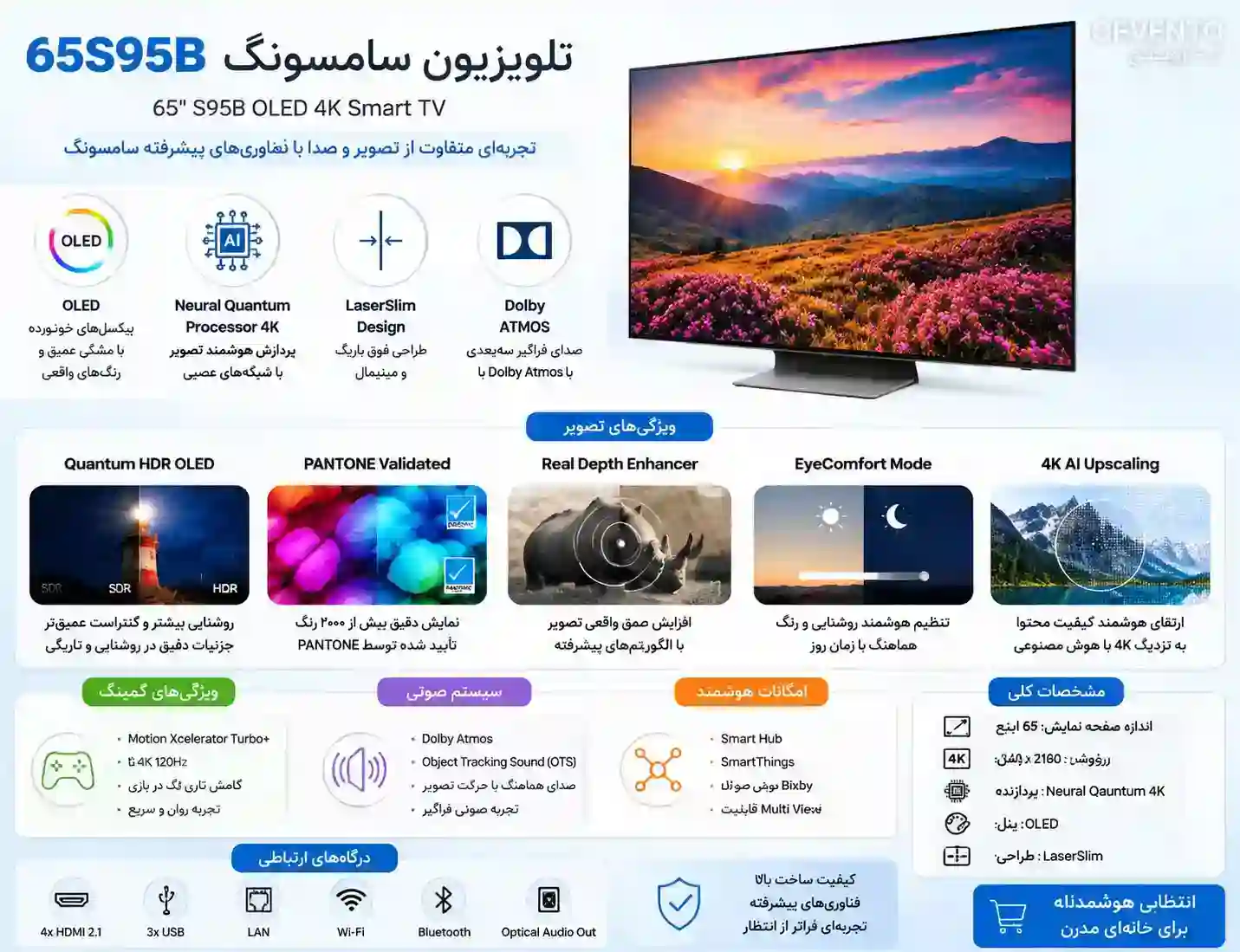 خرید تلویزیون سامسونگ 65S95B