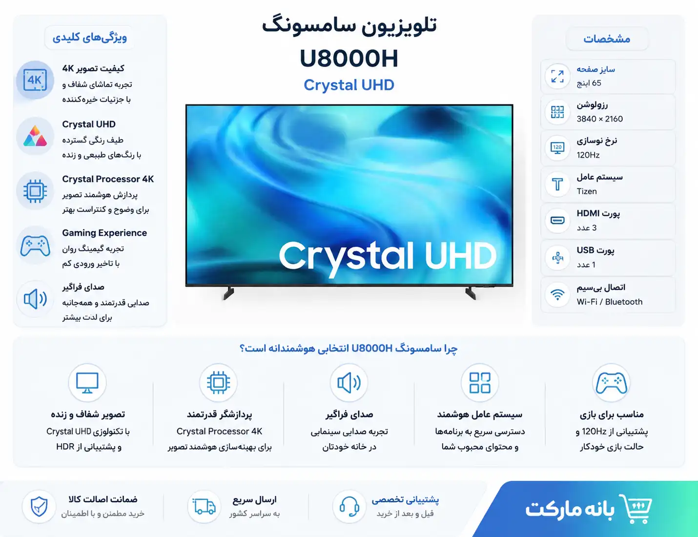 تلویزیون سامسونگ 65U8000H