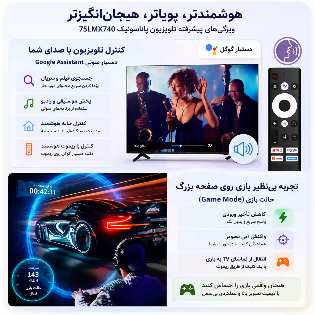  تلویزیون 75LMX740