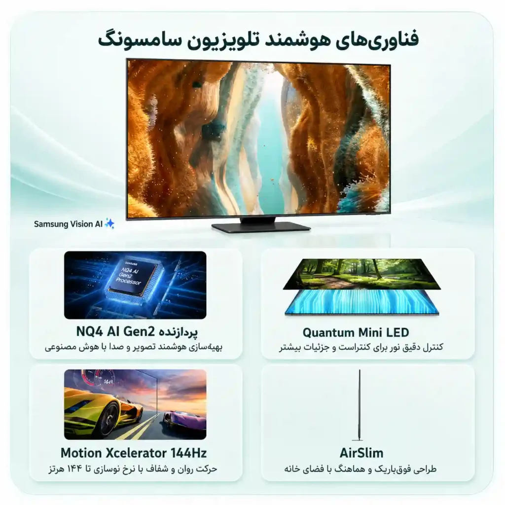 تلویزیون سامسونگ 75QN70F 3 قیمت تلویزیون سامسونگ 75QN70F