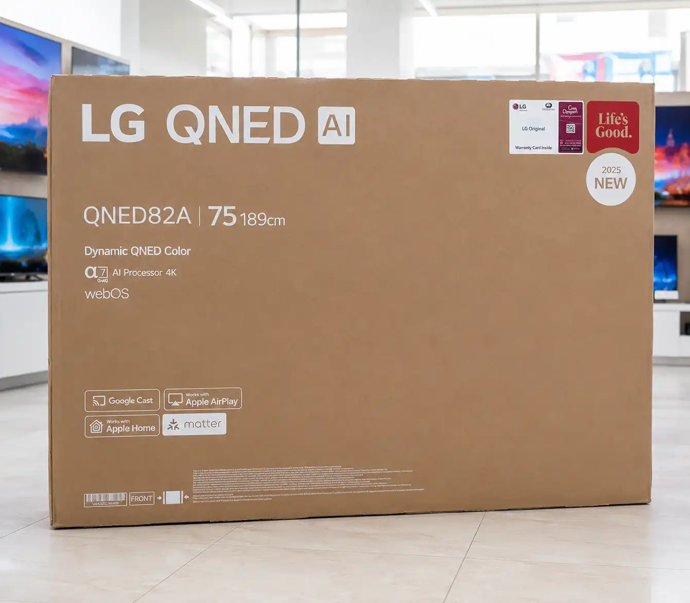 تلویزیون ال جی 75QNED82A 6 کارتن تلویزیون ال جی 75QNED82A