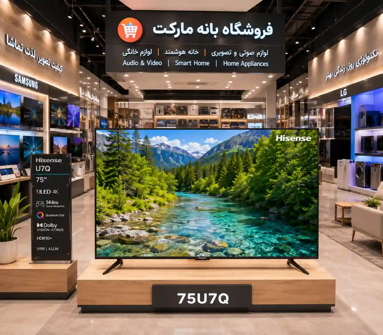 تلویزیون هایسنس 75U7Q 7 قیمت تلویزیون هایسنس 75U7Q