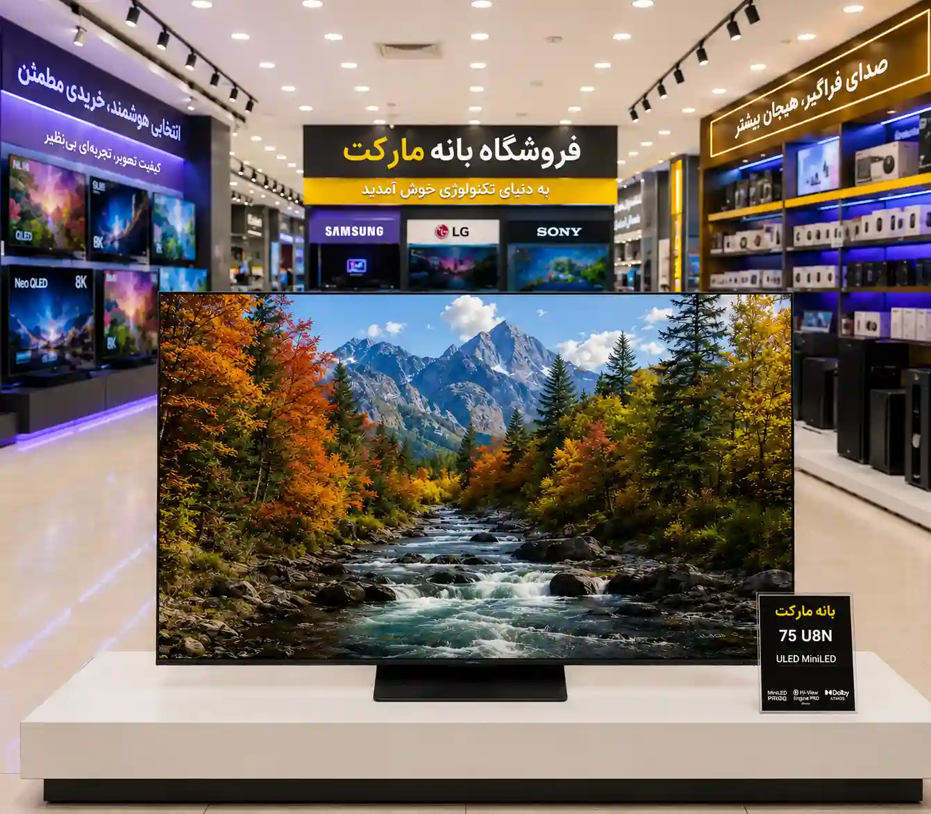 تلویزیون هایسنس 75U8N 3 تلویزیون هایسنس 75U8N