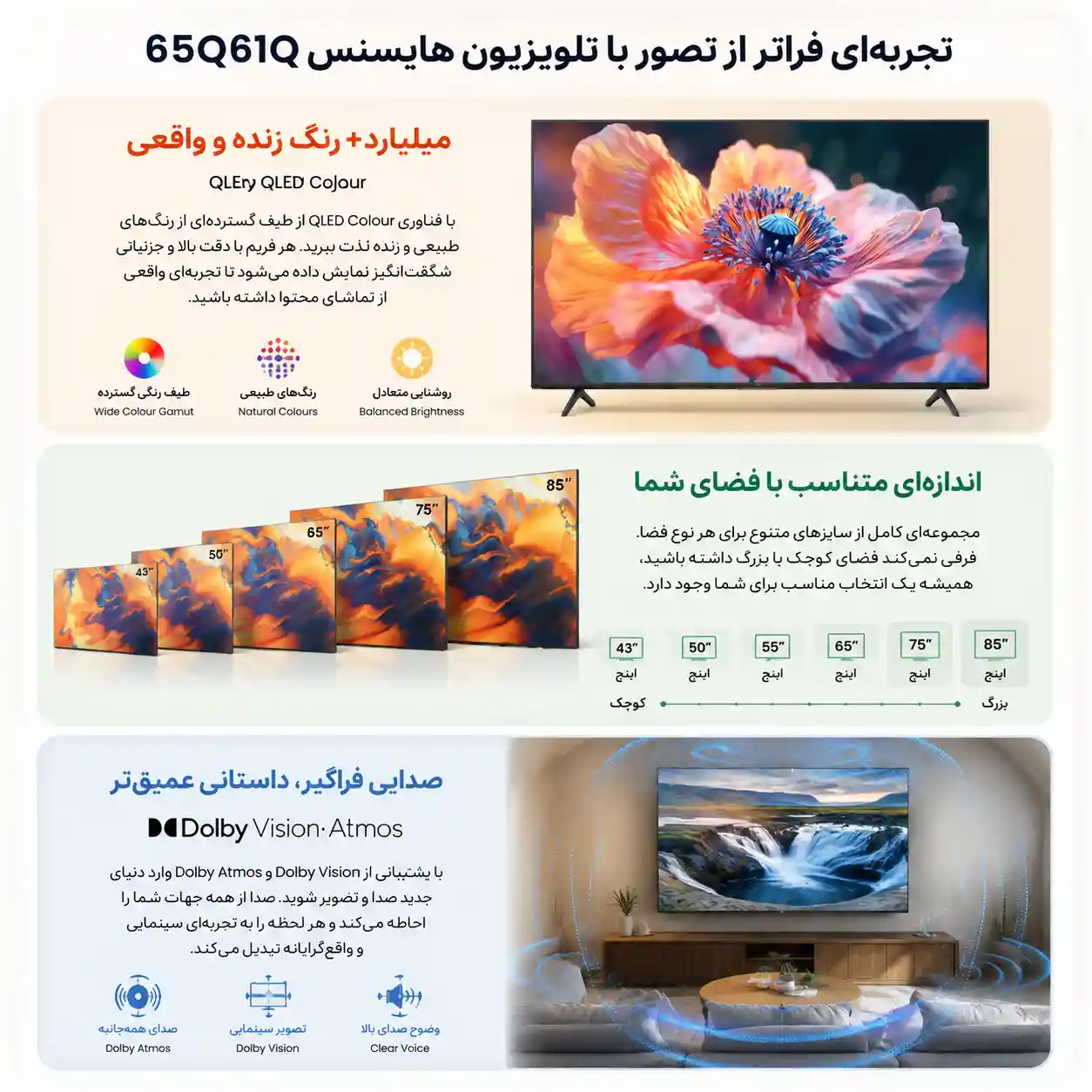 تلویزیون هایسنس 65Q61Q 4 تلویزیون هایسنس 65Q61Q